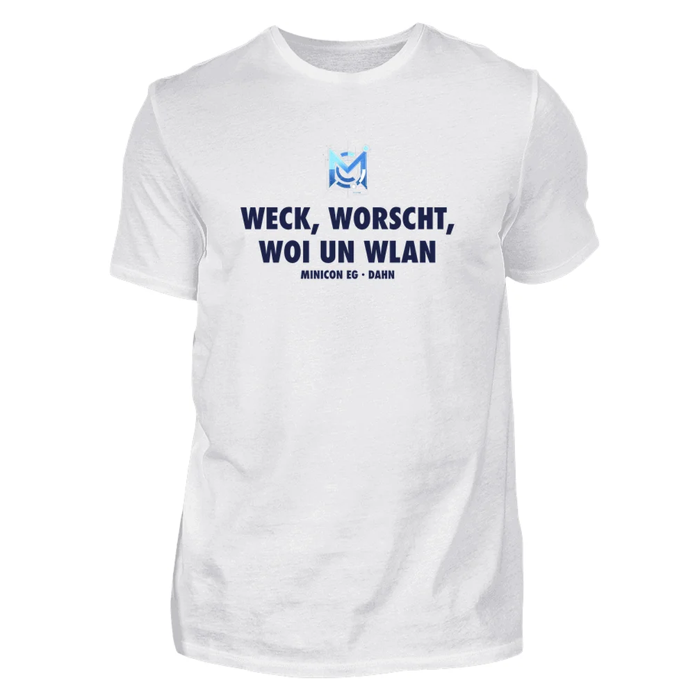 T-Shirt „Weck, Worscht, Woi un WLAN“ – M